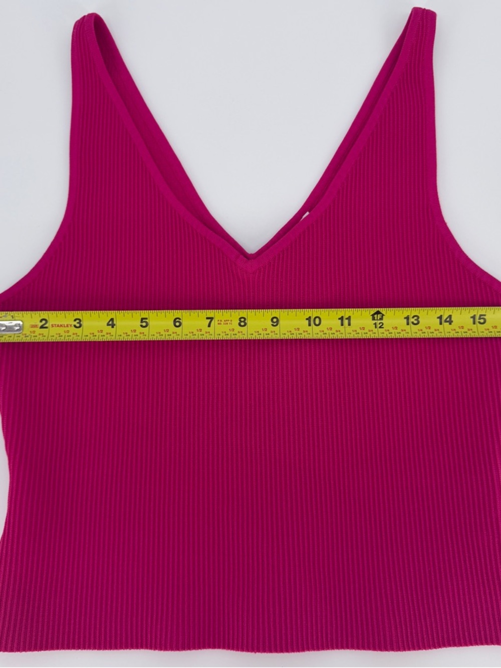 Babaton Magenta Sculpt Ribbed Knit Tank XL Y2K Minimalist Aritzia Eros Pink - Picture 4 of 10
